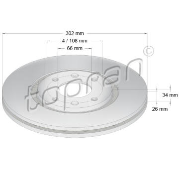 Brzdový kotouč TOPRAN 722 455