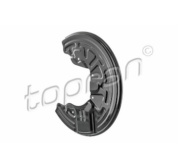 Ochranný plech proti rozstřikování, brzdový kotouč TOPRAN 117 978