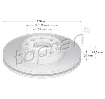 Brzdový kotouč TOPRAN 116 796