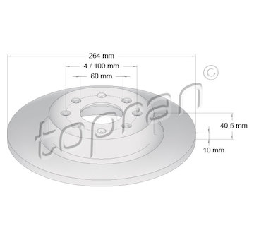Brzdový kotouč TOPRAN 631 156
