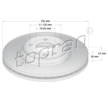 Brzdový kotouč TOPRAN 631 163