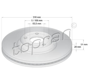 Brzdový kotouč TOPRAN 631 170