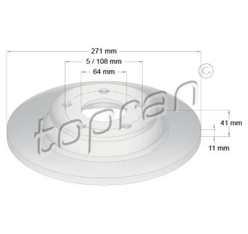 Brzdový kotouč TOPRAN 631 171