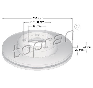 Brzdový kotouč TOPRAN 631 175