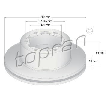 Brzdový kotouč TOPRAN 631 174