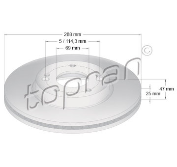 Brzdový kotouč TOPRAN 631 173