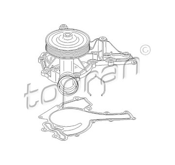 Vodní čerpadlo, chlazení motoru TOPRAN 407 882