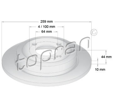 Brzdový kotouč TOPRAN 501 782