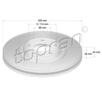 Brzdový kotouč TOPRAN 631 176