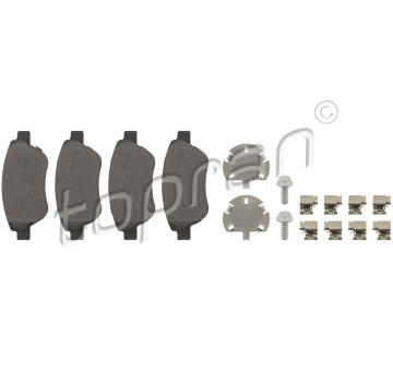 Sada brzdových destiček, kotoučová brzda TOPRAN 207 648