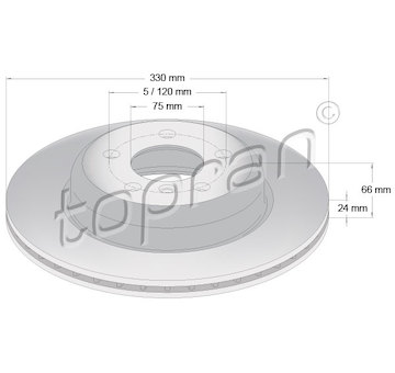 Brzdový kotouč TOPRAN 502 005
