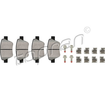Sada brzdových destiček, kotoučová brzda TOPRAN 114 377
