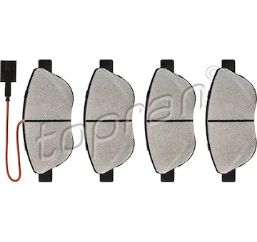 Sada brzdových destiček, kotoučová brzda TOPRAN 208 285