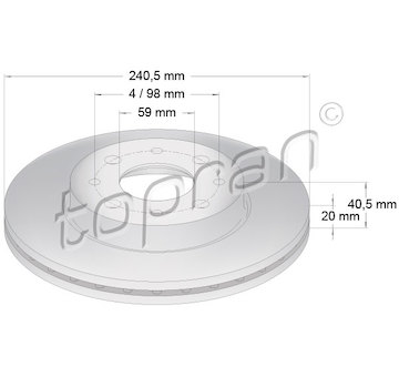 Brzdový kotouč TOPRAN 304 231