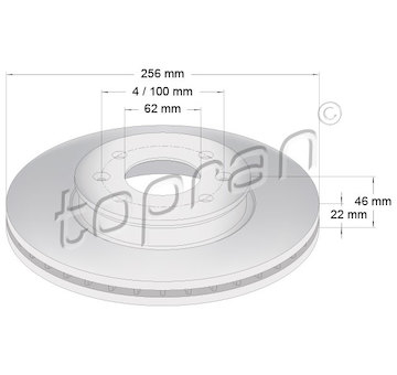 Brzdový kotouč TOPRAN 820 260