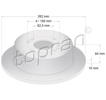 Brzdový kotouč TOPRAN 820 281