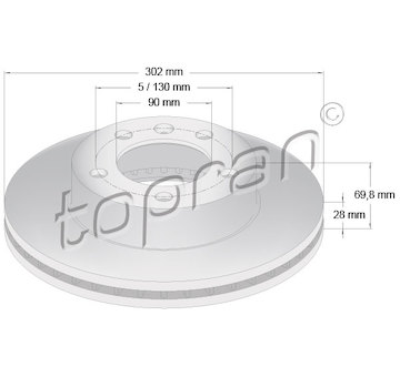 Brzdový kotouč TOPRAN 208 235