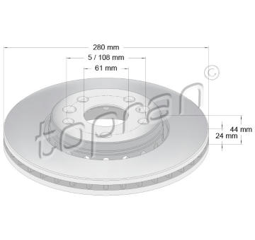 Brzdový kotouč TOPRAN 700 817