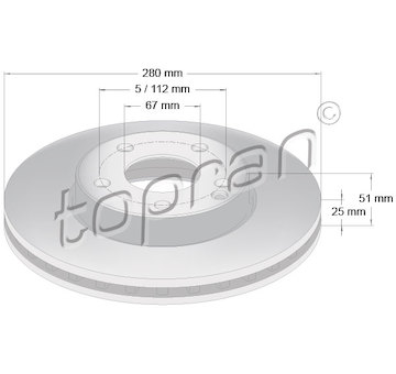 Brzdový kotouč TOPRAN 408 553