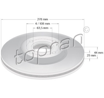 Brzdový kotouč TOPRAN 304 458