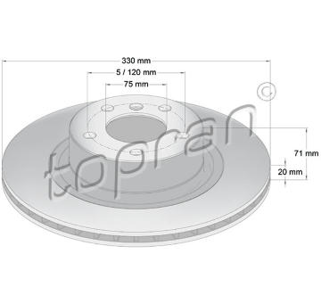 Brzdový kotouč TOPRAN 502 381