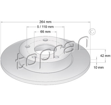 Brzdový kotouč TOPRAN 205 526