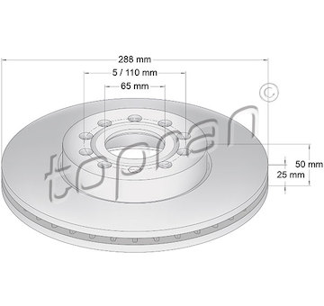 Brzdový kotouč TOPRAN 110 075