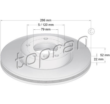 Brzdový kotouč TOPRAN 500 563