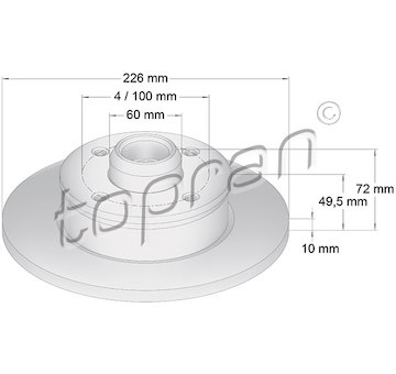 Brzdový kotouč TOPRAN 103 526