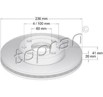 Brzdový kotouč TOPRAN 200 942