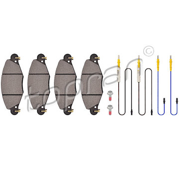 Sada brzdových destiček, kotoučová brzda TOPRAN 721 231