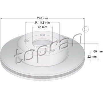 Brzdový kotouč TOPRAN 400 857