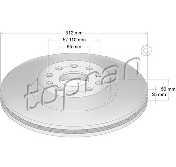 Brzdový kotouč TOPRAN 110 073