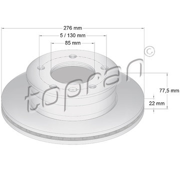 Brzdový kotouč TOPRAN 107 687