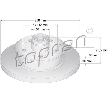 Brzdový kotouč TOPRAN 103 264