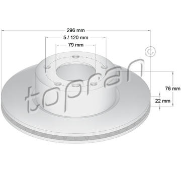 Brzdový kotouč TOPRAN 500 570