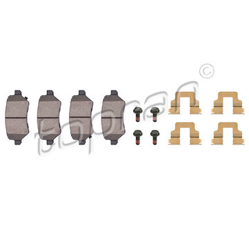 Sada brzdových destiček, kotoučová brzda TOPRAN 206 839