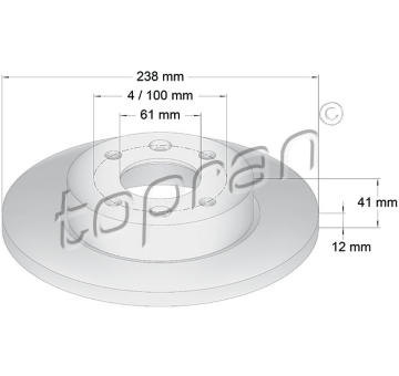 Brzdový kotouč TOPRAN 700 175