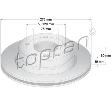 Brzdový kotouč TOPRAN 500 577