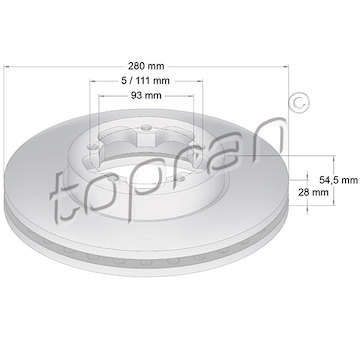Brzdový kotouč TOPRAN 303 972