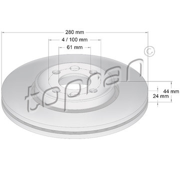 Brzdový kotouč TOPRAN 700 184