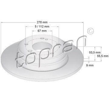 Brzdový kotouč TOPRAN 400 864