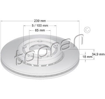 Brzdový kotouč TOPRAN 109 522