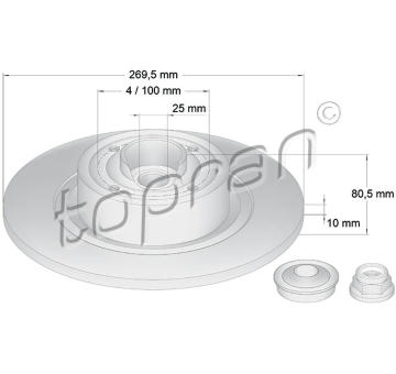 Brzdový kotouč TOPRAN 700 643