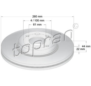 Brzdový kotouč TOPRAN 700 474