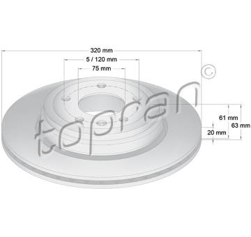 Brzdový kotouč TOPRAN 500 948