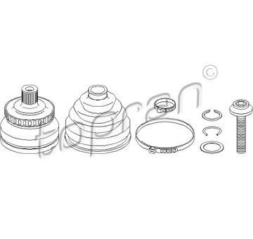 Sada kloubů, hnací hřídel TOPRAN 109 397
