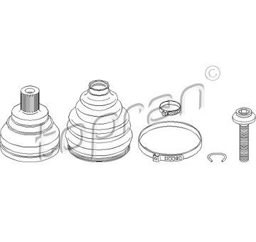 Sada kloubů, hnací hřídel TOPRAN 111 720