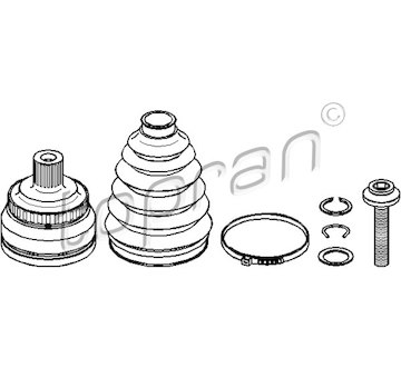 Sada kloubů, hnací hřídel TOPRAN 110 811