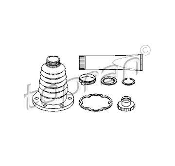 Sada měchů, hnací hřídel TOPRAN 109 696